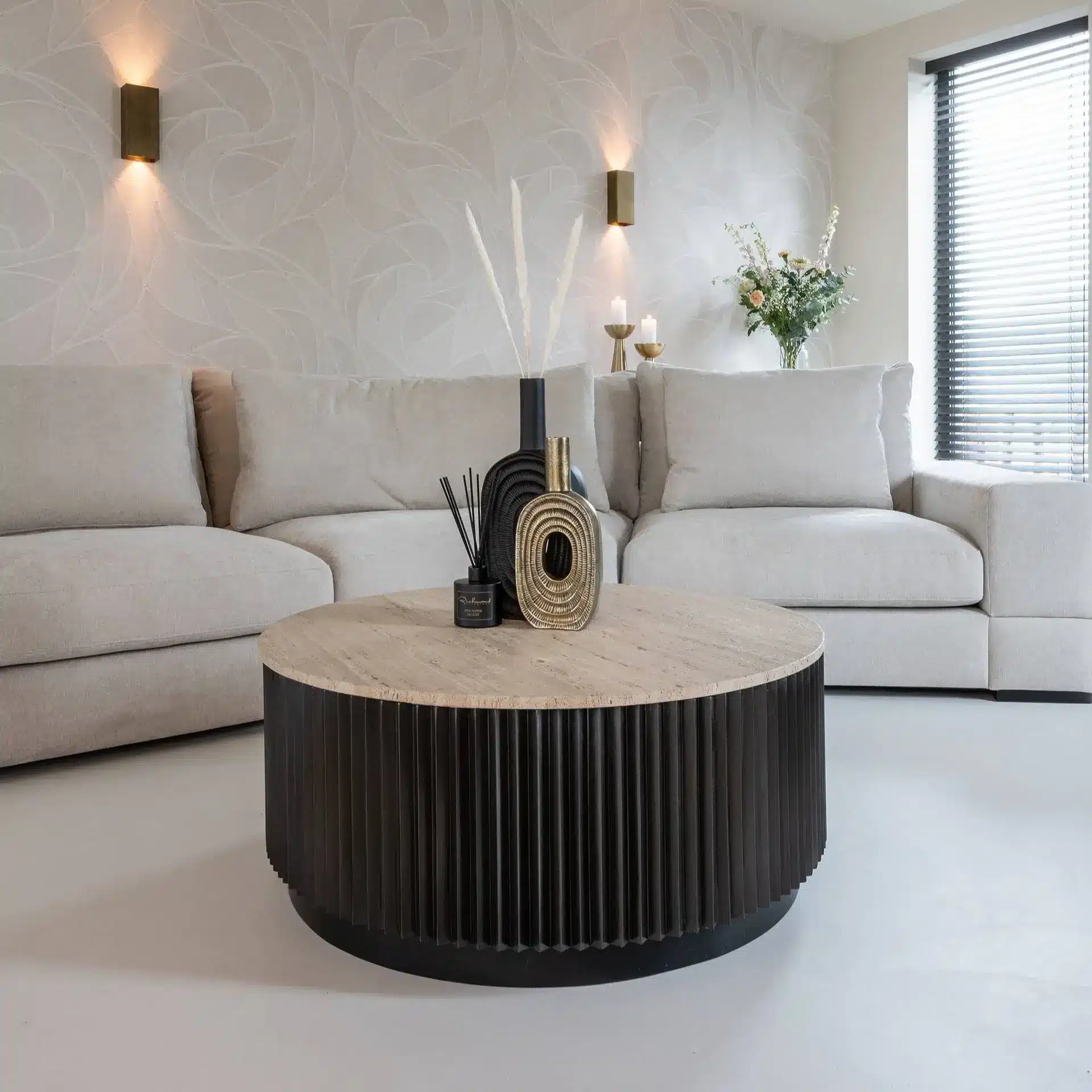salontafel-hampton-zwart-geribbeld-90cm